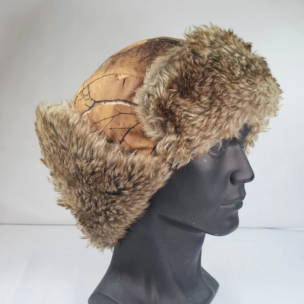 Realtree Hot‎ Shot Camo Trapper Hat Faux Fur Lined Winter Thinsulate Adult M